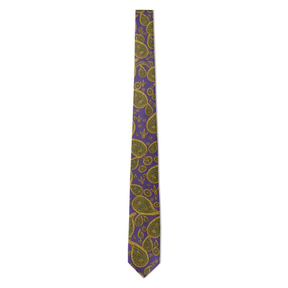 Carafa - Purple & Gold Jacquard Paisley Tie – Byzantine Court