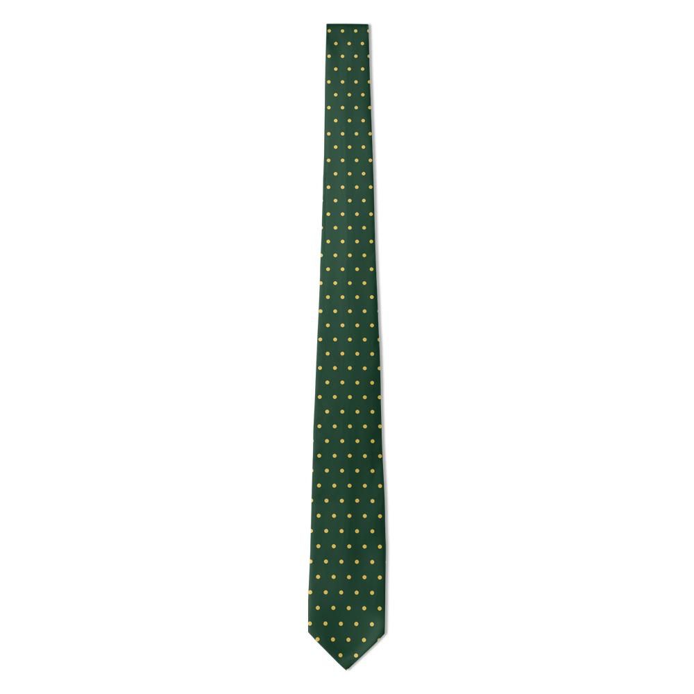 Polignac - Forest Green & Gold Pin Dot Tie – Country Club