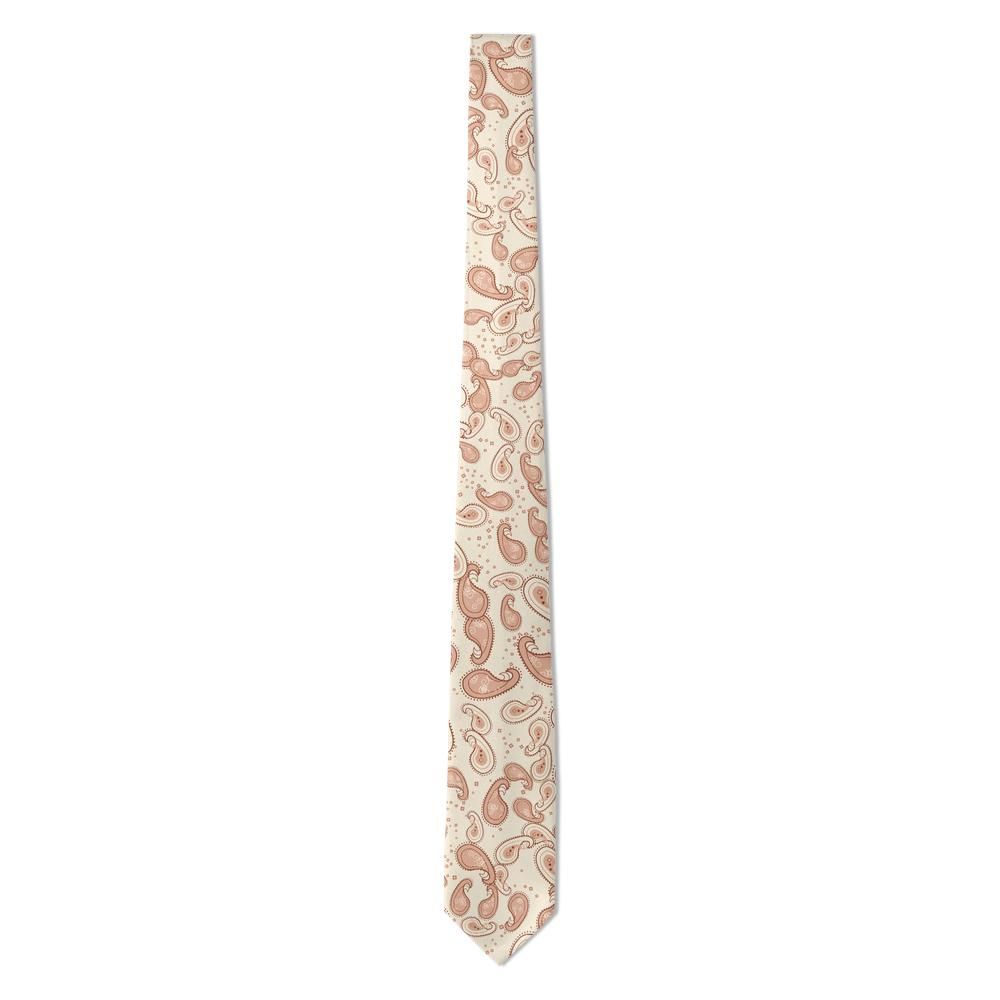 Urne - Cream & Rust Outline Paisley Tie – Terracotta Villa