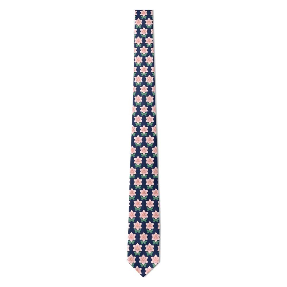 Wolkenstein - Navy & Blush Gardenia Tie – Spring Gala