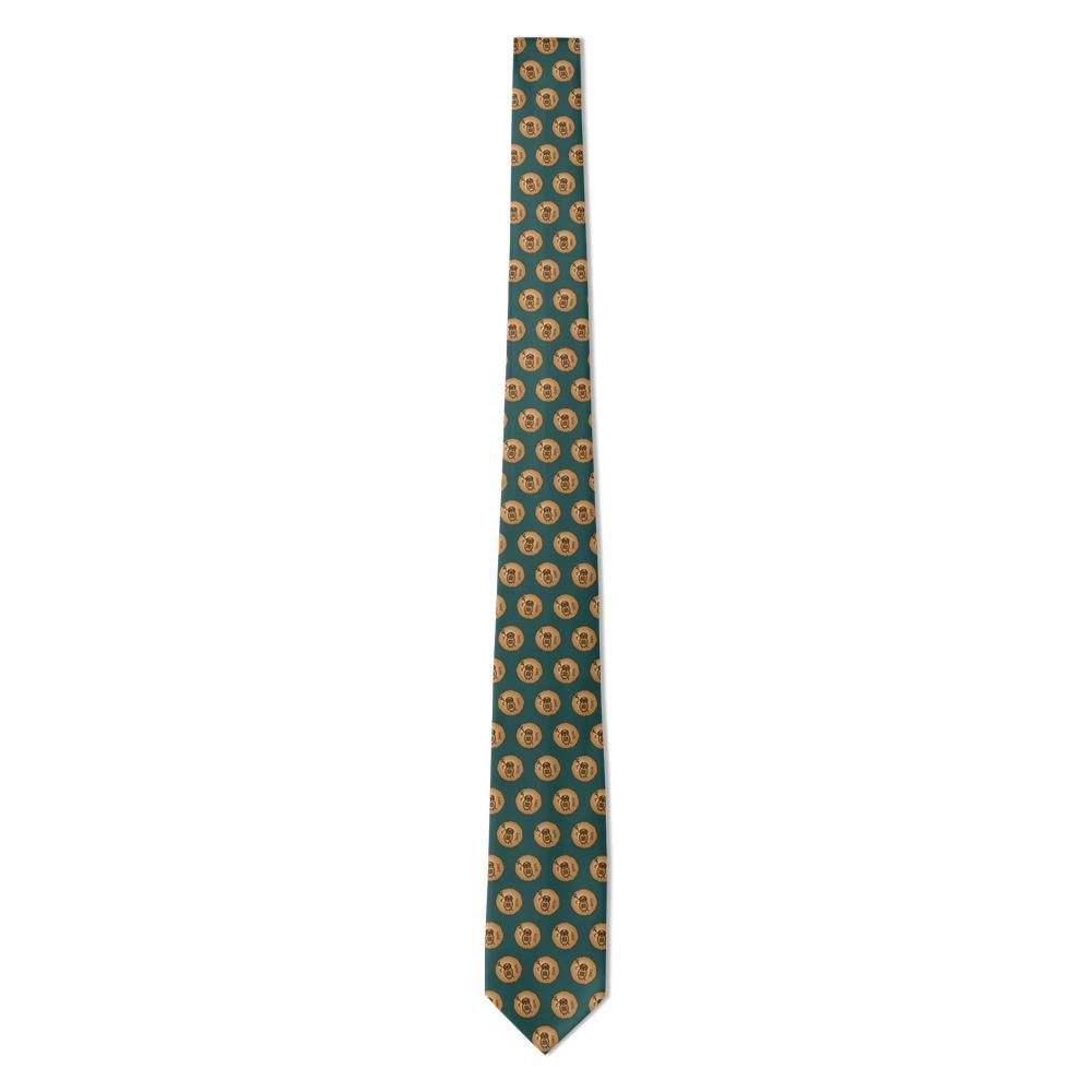 Lunge - Teal & Bronze Athena Owl Coin Tie – Ancient Wisdom of Athens