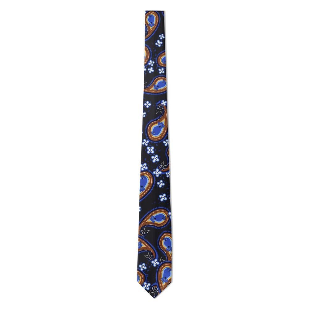 Brivio - Onyx & Cobalt Paisley Tie – Milanese Night