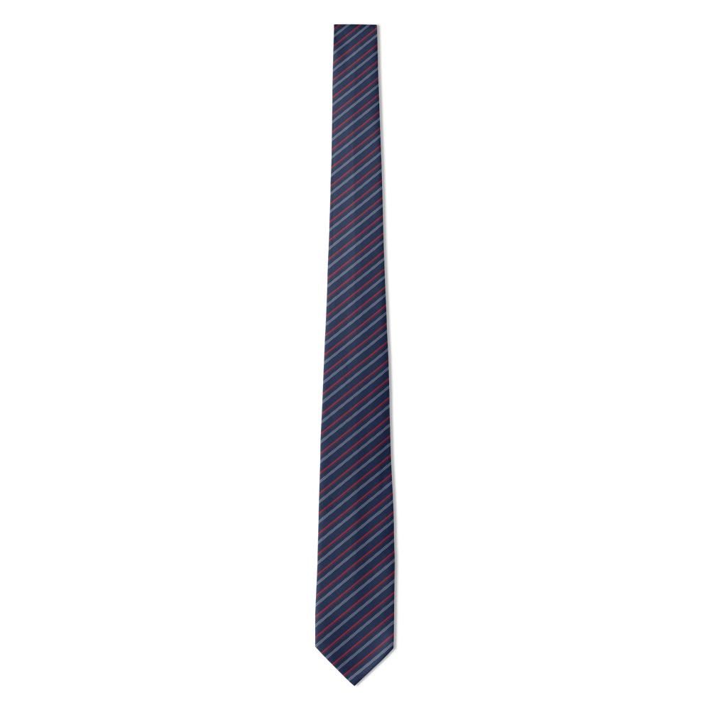 Kortenaer - Navy & Burgundy Regimental Stripe Tie – Heritage Club