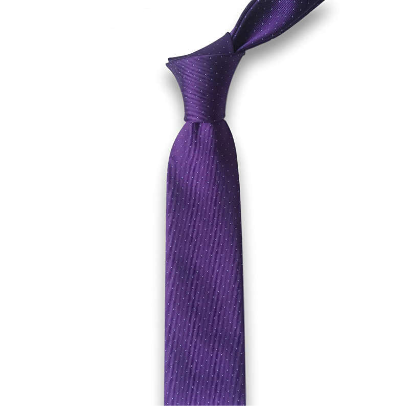 Imperial purple textured silk tie