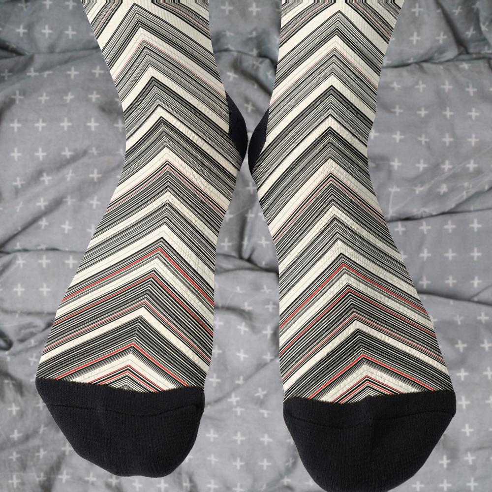 Matching tie pattern dress socks
