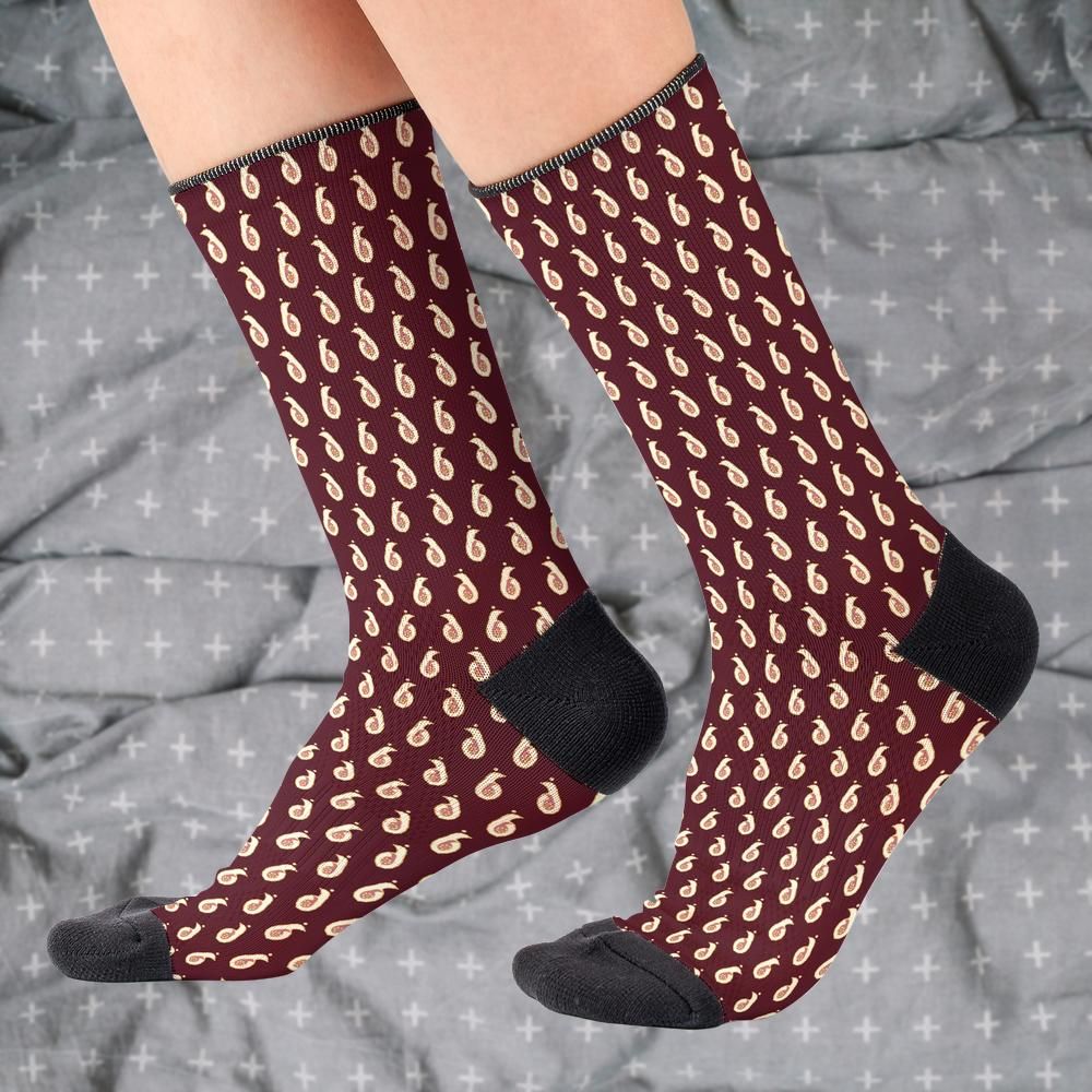 Matching tie pattern dress socks