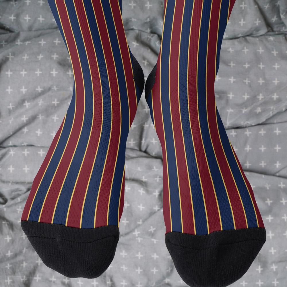 Matching tie pattern dress socks