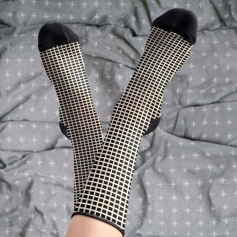 Matching tie pattern dress socks