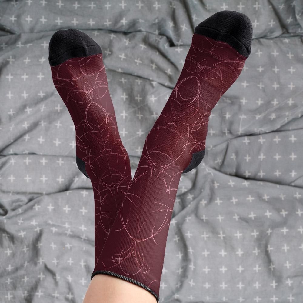 Matching tie pattern dress socks