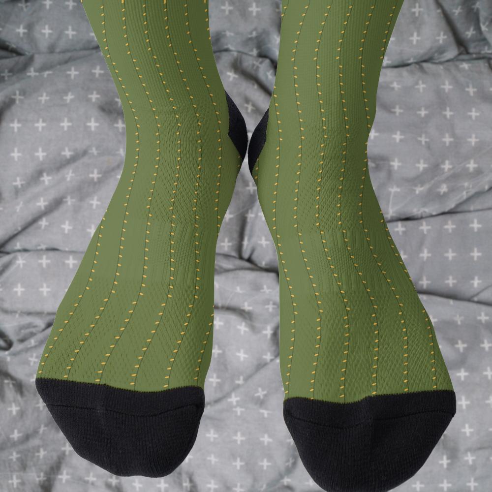 Matching tie pattern dress socks