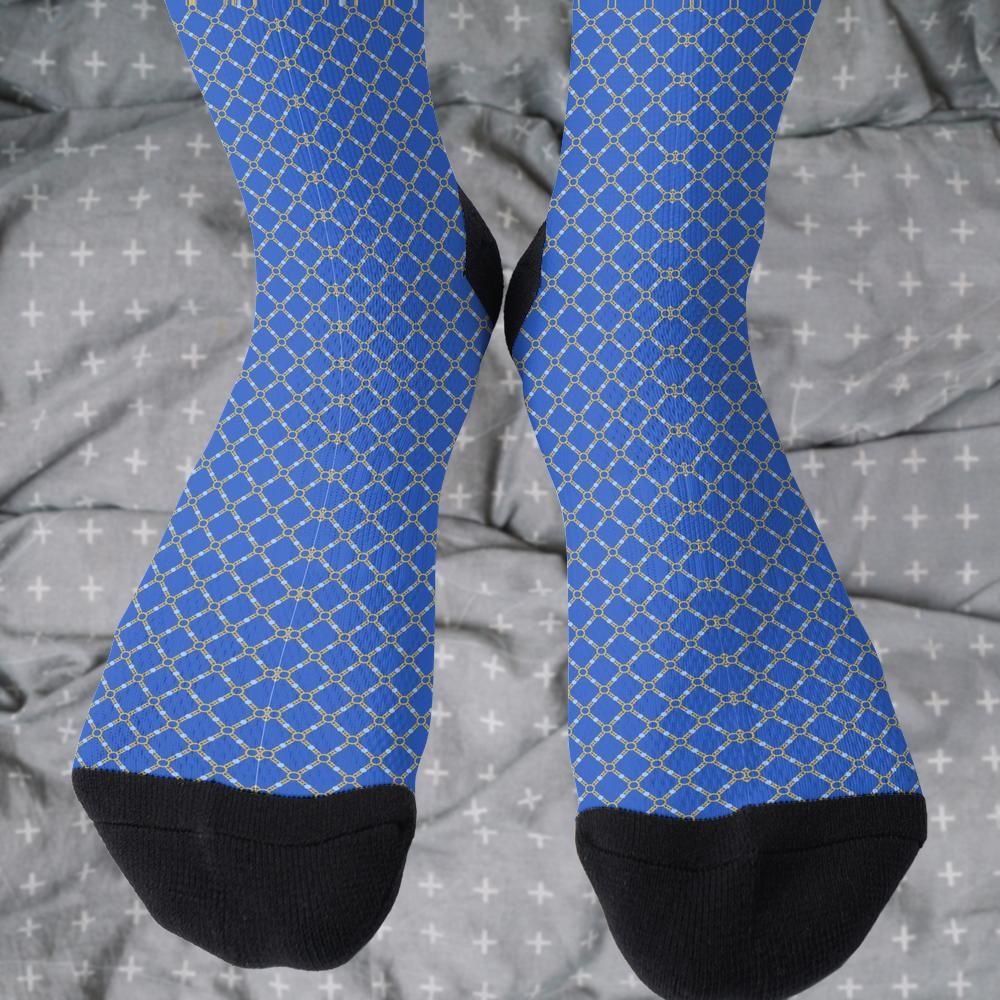 Matching tie pattern dress socks