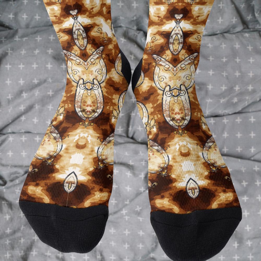 Matching tie pattern dress socks