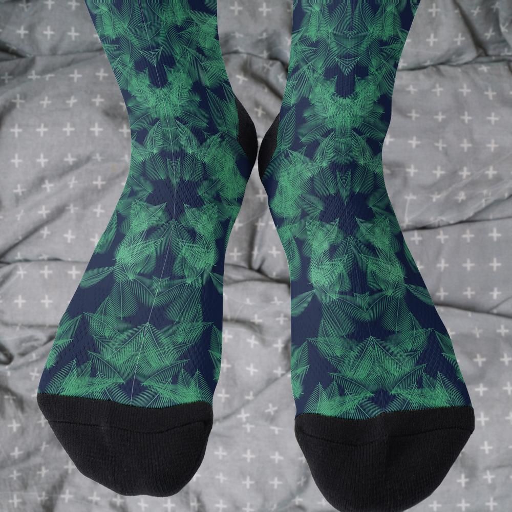 Matching tie pattern dress socks