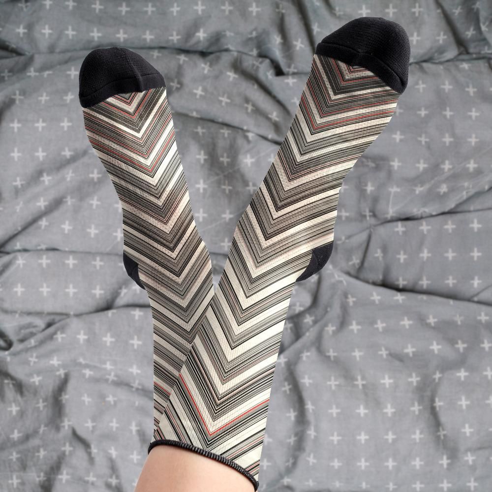 Matching tie pattern dress socks