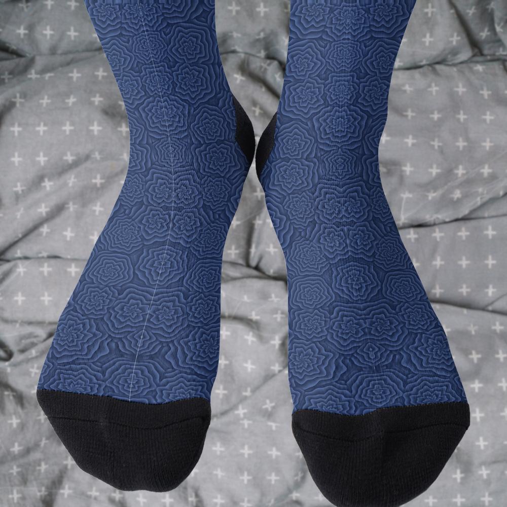 Matching tie pattern dress socks