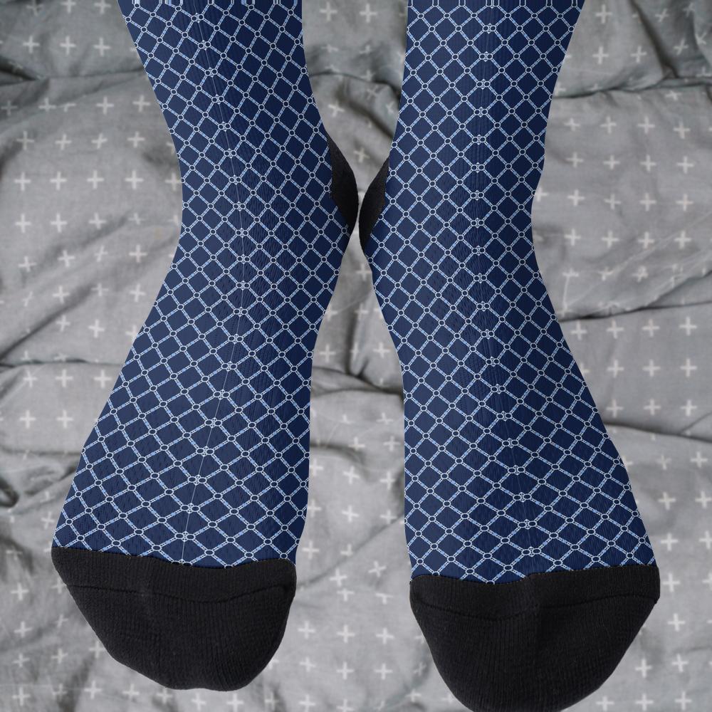 Matching tie pattern dress socks