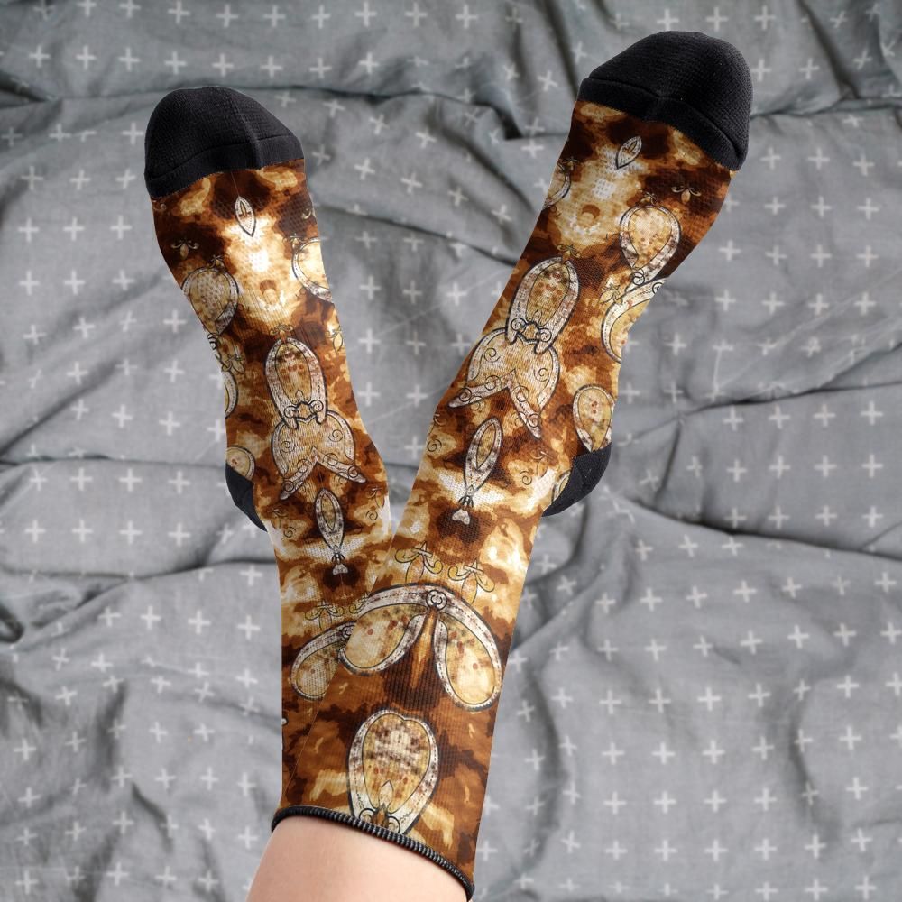 Matching tie pattern dress socks