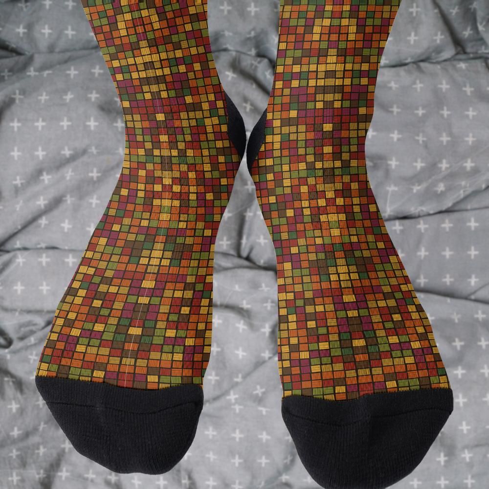 Matching tie pattern dress socks