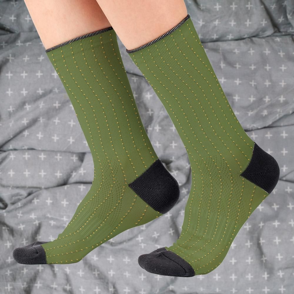 Matching tie pattern dress socks