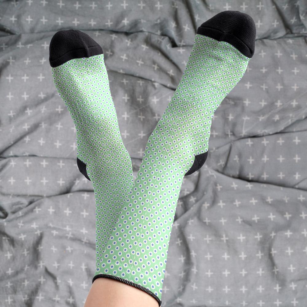 Matching tie pattern dress socks
