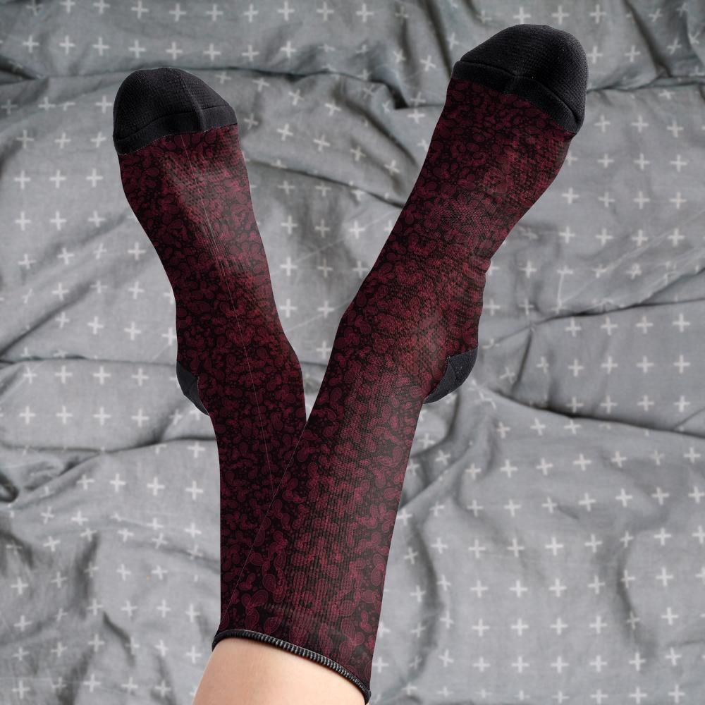 Matching tie pattern dress socks