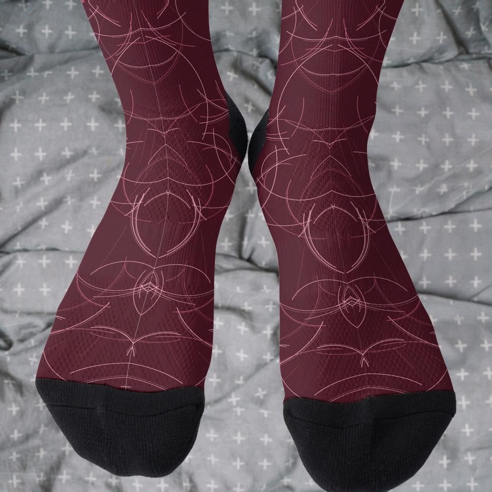 Matching tie pattern dress socks