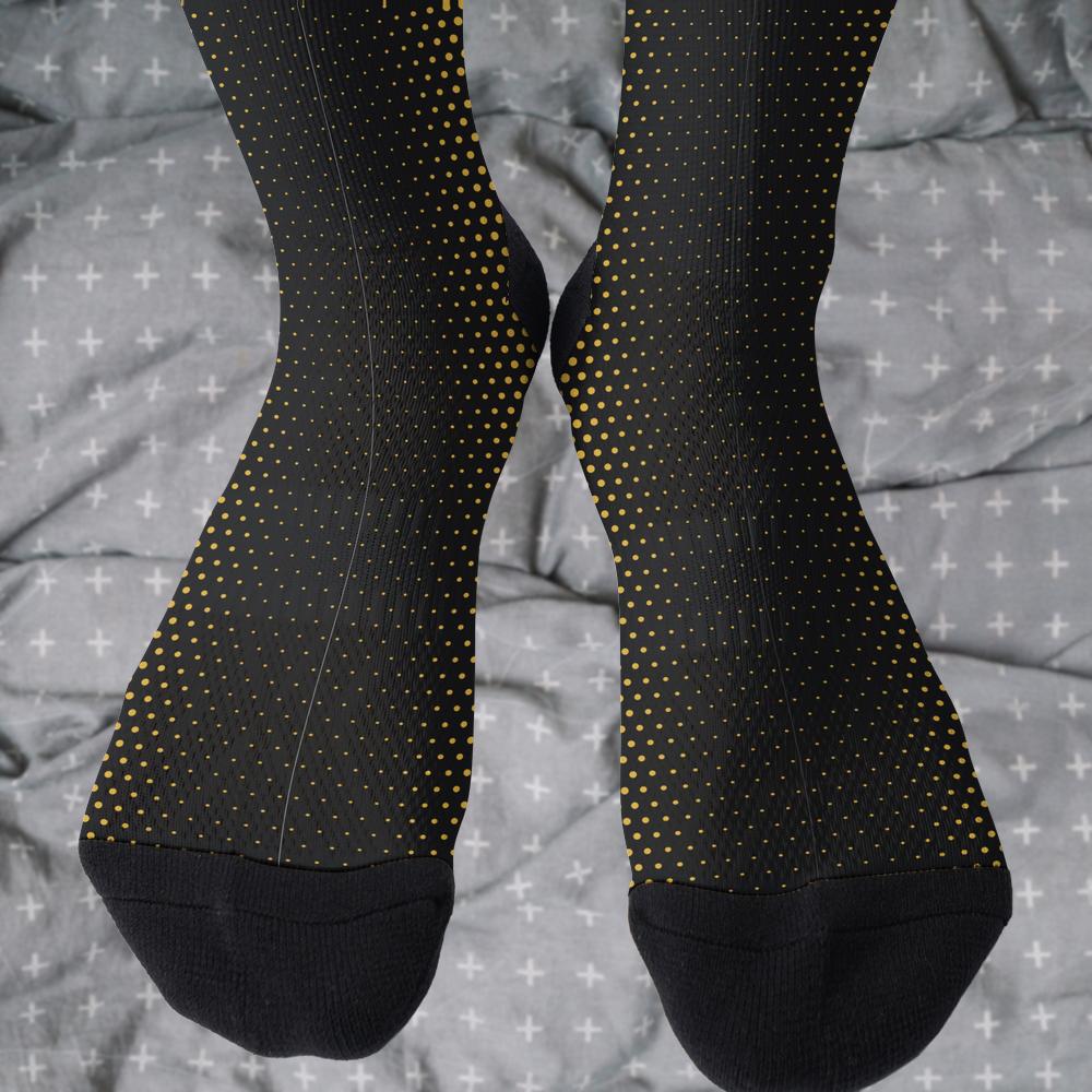 Matching tie pattern dress socks