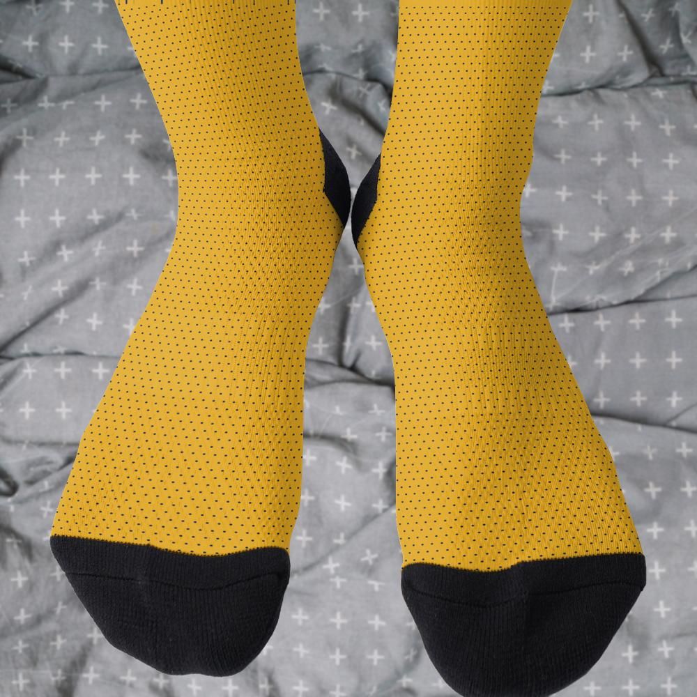 Matching tie pattern dress socks