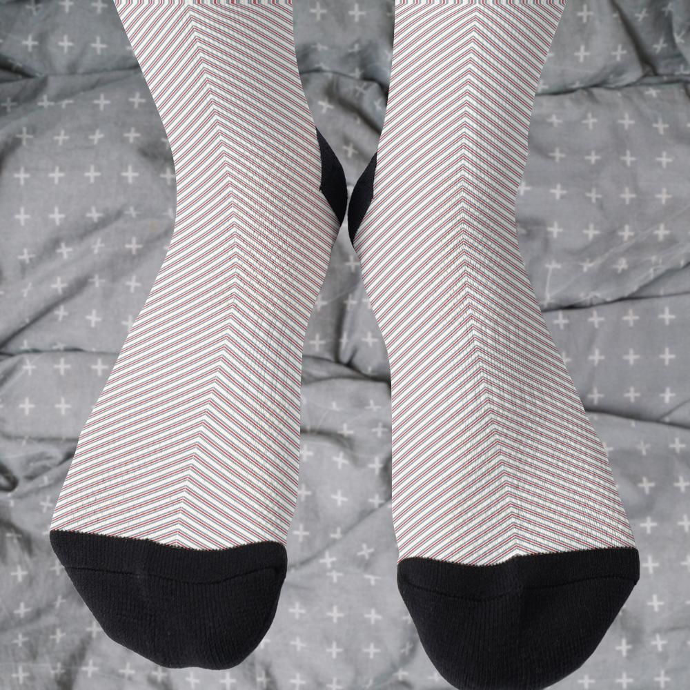 Matching tie pattern dress socks