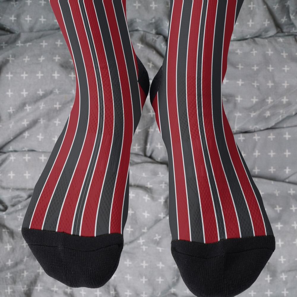 Matching tie pattern dress socks