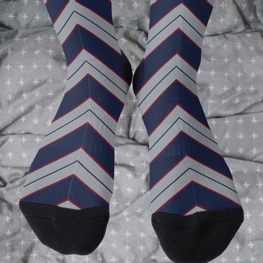Matching tie pattern dress socks