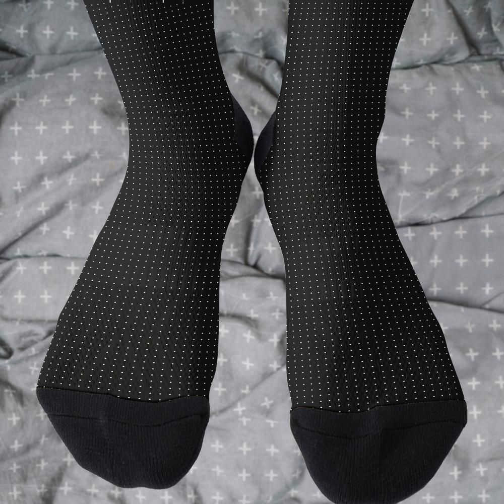 Matching tie pattern dress socks