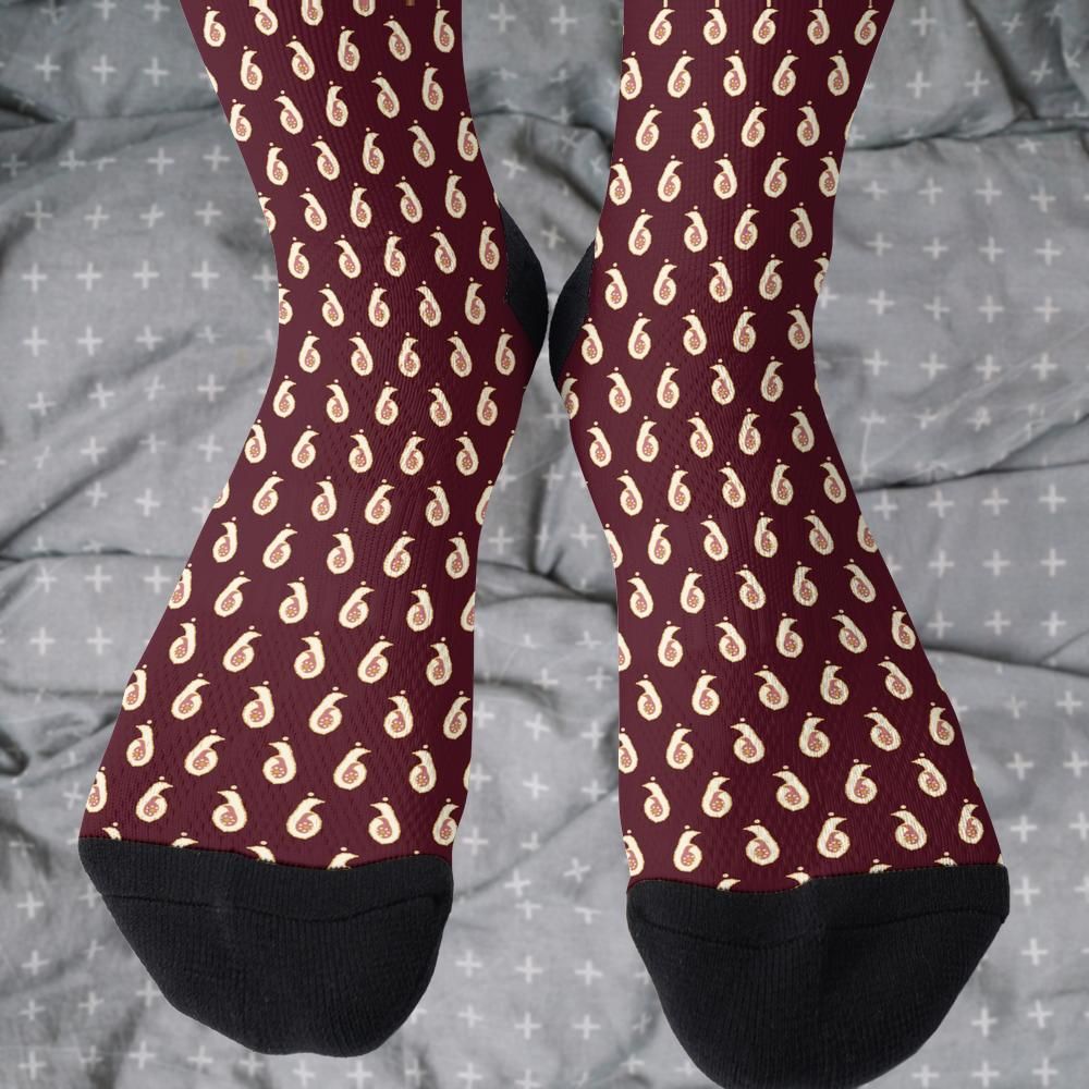 Matching tie pattern dress socks