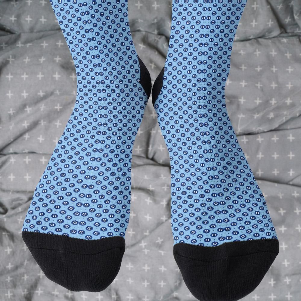 Matching tie pattern dress socks
