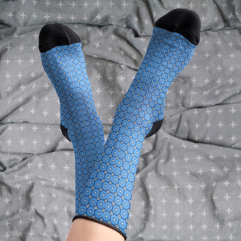 Matching tie pattern dress socks
