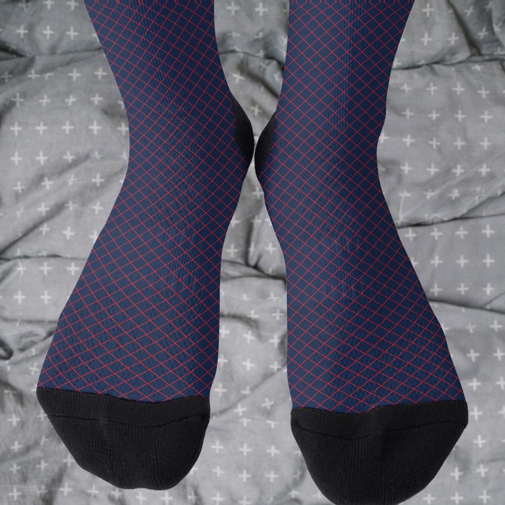 Matching tie pattern dress socks