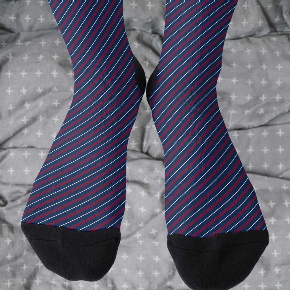 Matching tie pattern dress socks