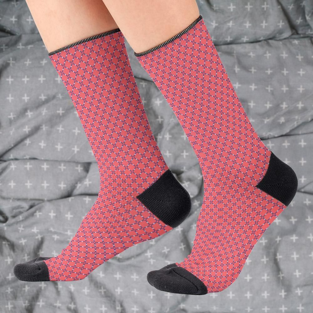 Matching tie pattern dress socks