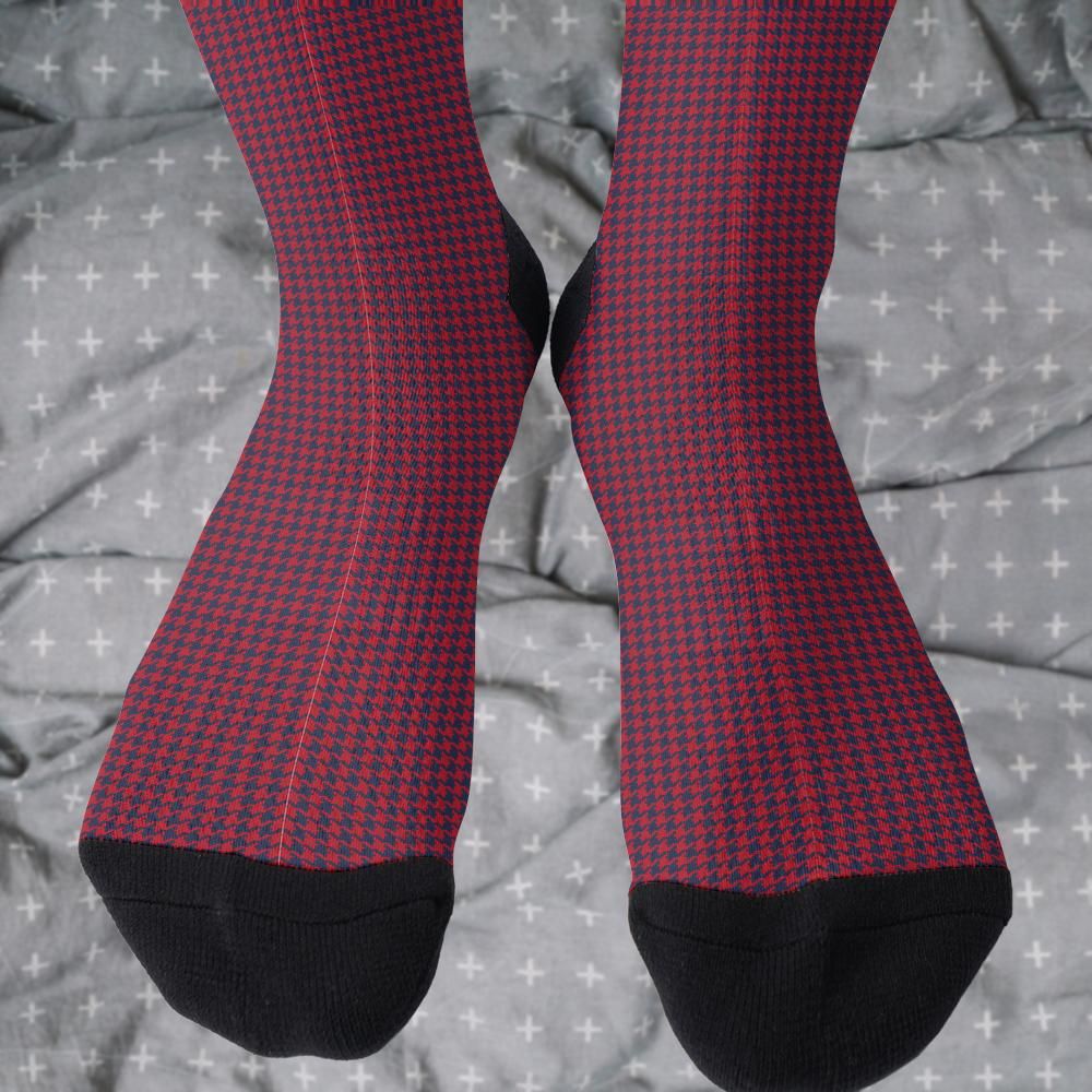 Matching tie pattern dress socks