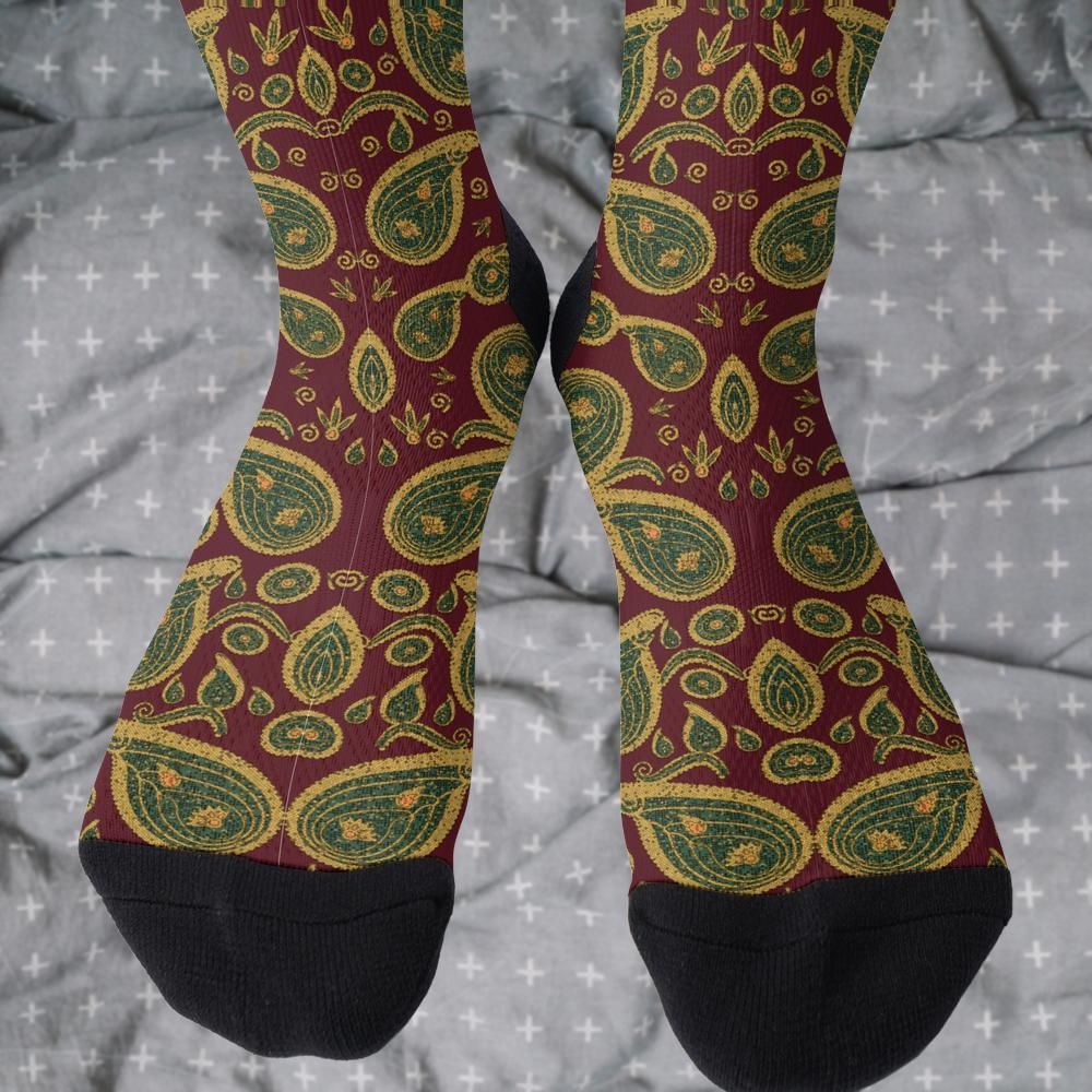 Matching tie pattern dress socks