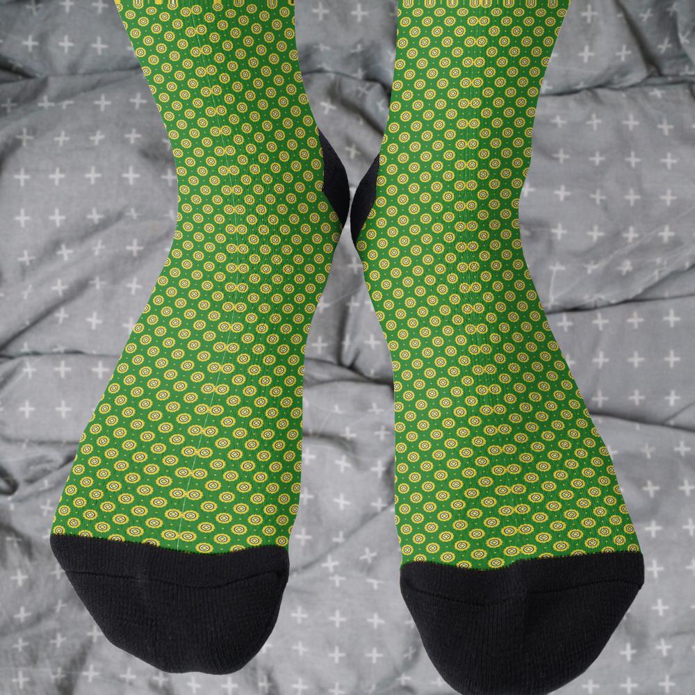 Matching tie pattern dress socks