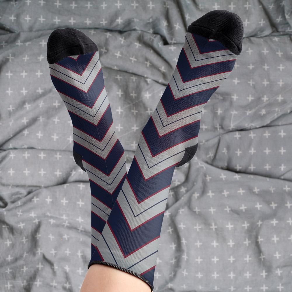 Matching tie pattern dress socks