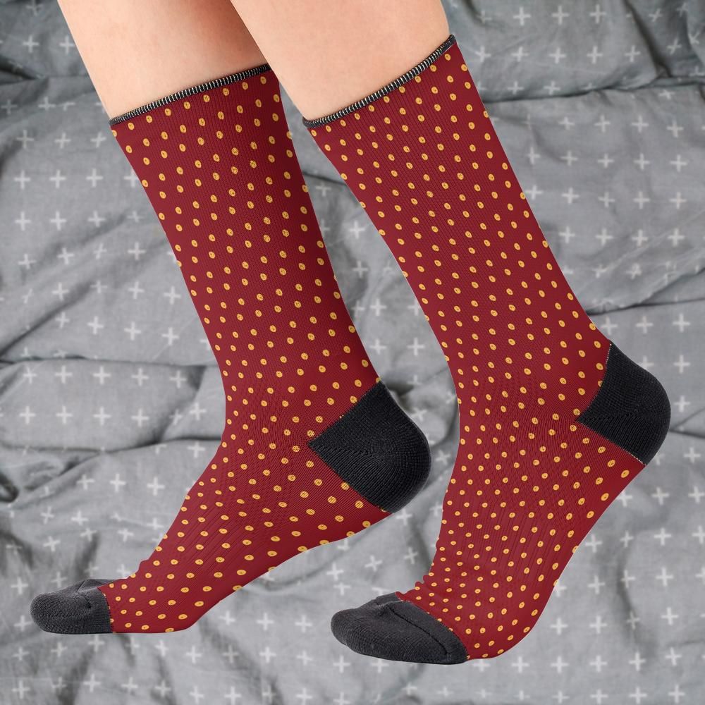 Matching tie pattern dress socks