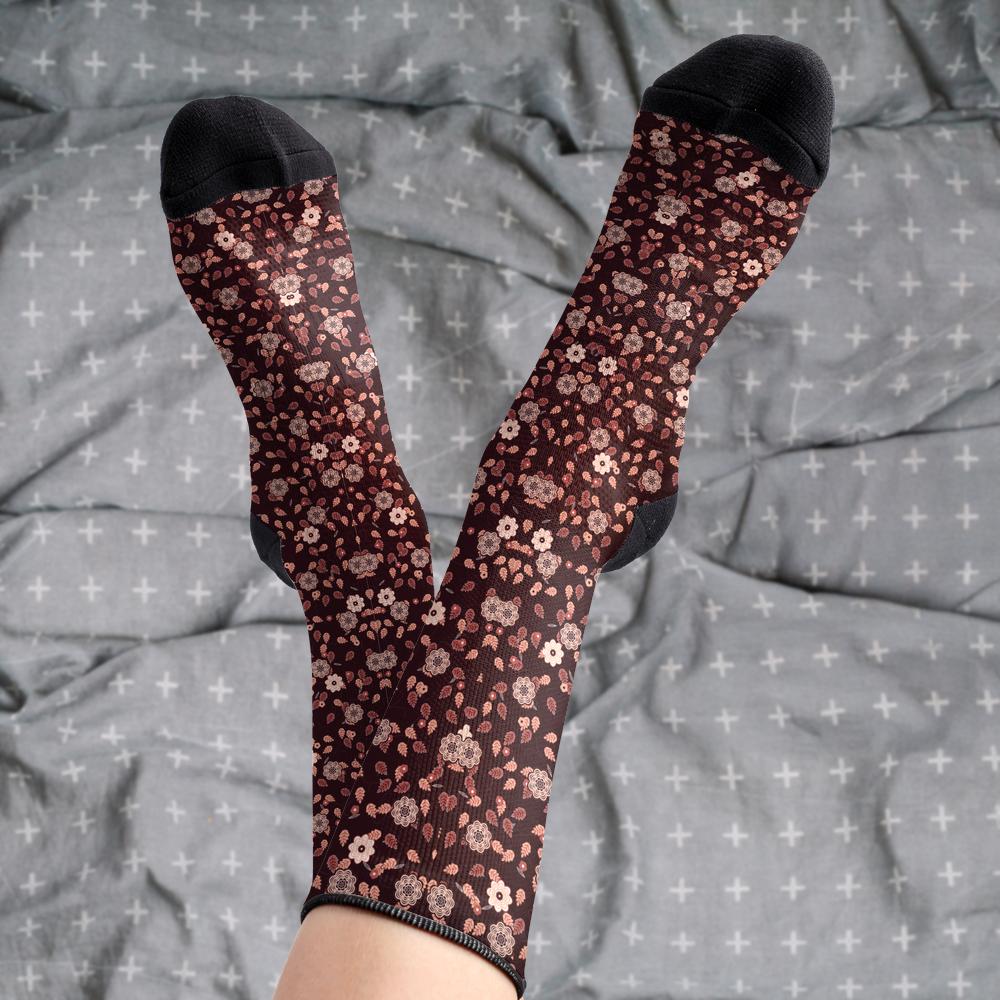 Matching tie pattern dress socks