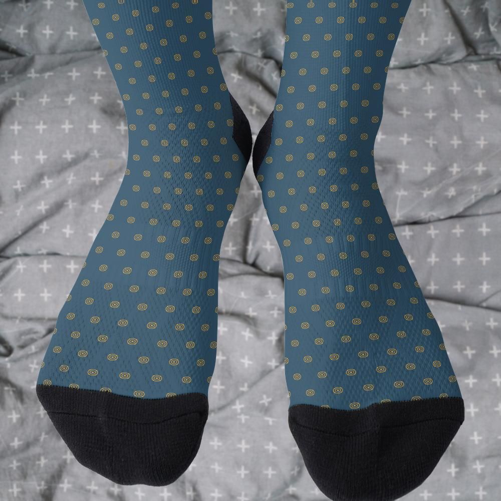 Matching tie pattern dress socks