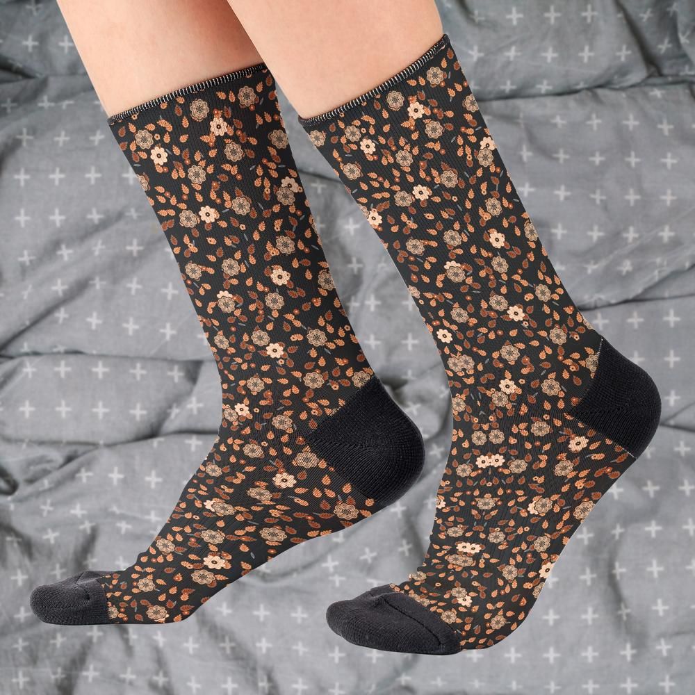 Matching tie pattern dress socks