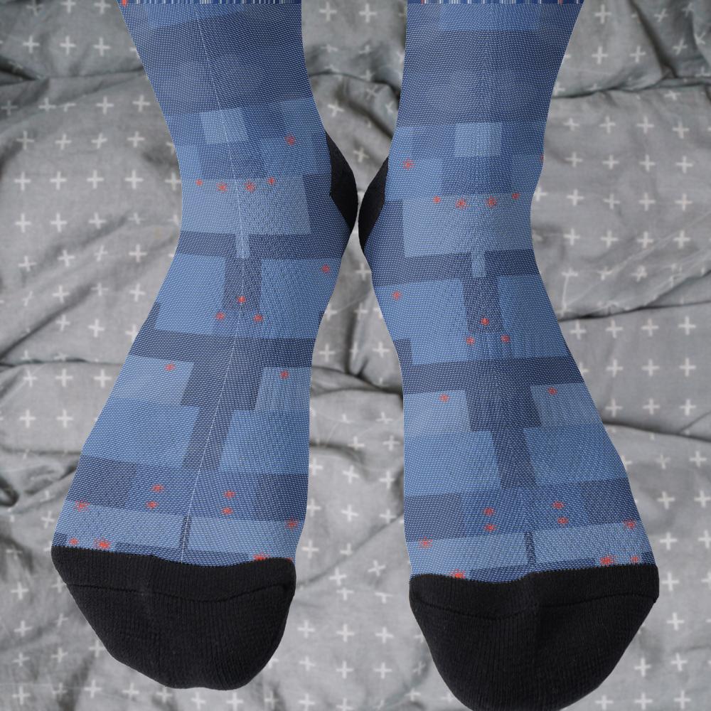 Matching tie pattern dress socks