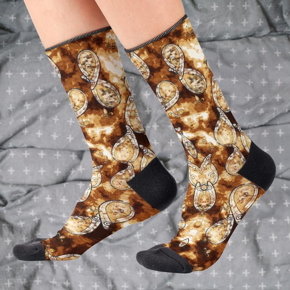 Matching tie pattern dress socks