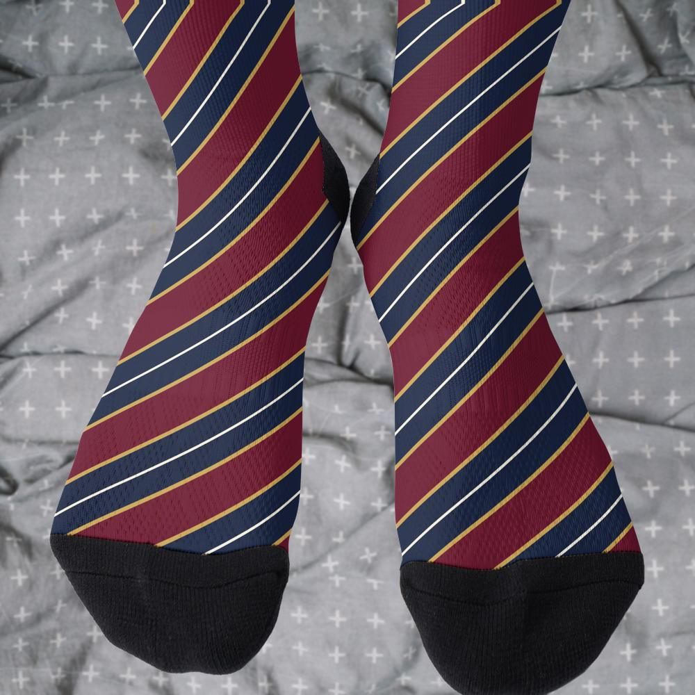 Matching tie pattern dress socks