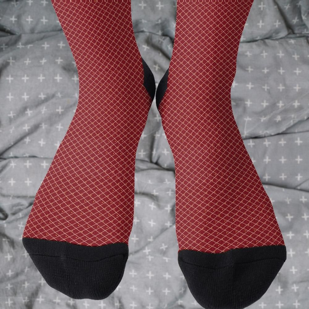 Matching tie pattern dress socks